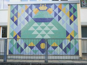 DDR-Mosaik in Potsdam an einem Kinderkarten in Brandenburg