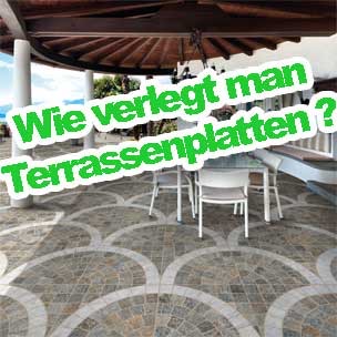 Verlegung von Terrassenplatten