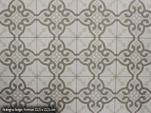 Zementfliesen-Optik "Bologna Beige" im Format 22,5x22,5cm