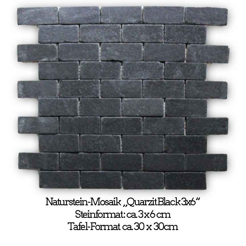 Naturstein-Mosaik "Quarzit Black"